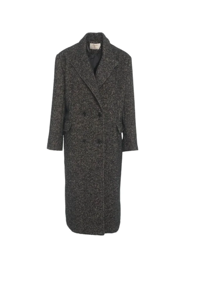 Kaos Cappotto Donna doppiopetto fantasia spinata - immagine 2