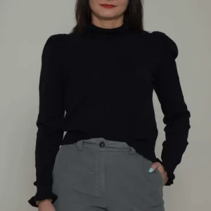 Dixie Maglia Donna con orli ondulati