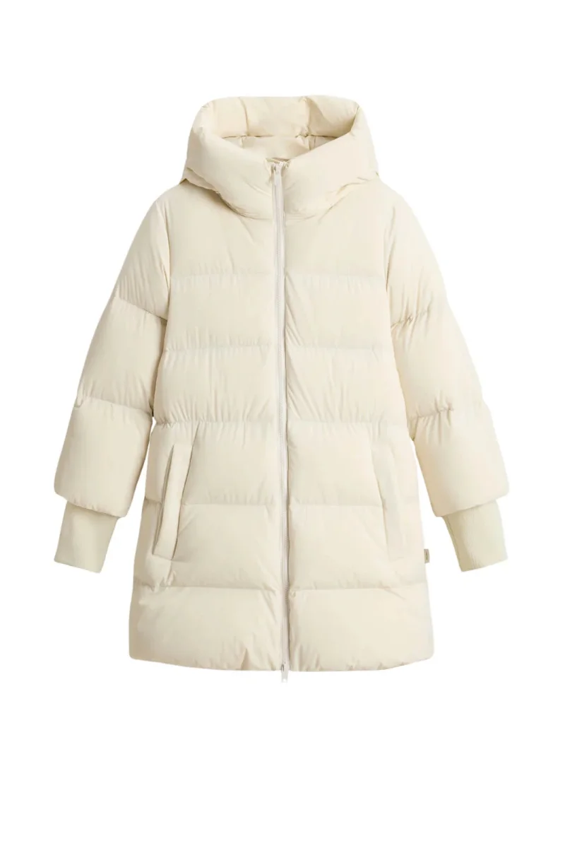 Woolrich piumino donna Cloud in nylon elasticizzato con finitura opaca